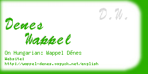 denes wappel business card